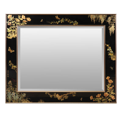 Painted Wall Mirror by T. Uandyke for La Barge, 1985