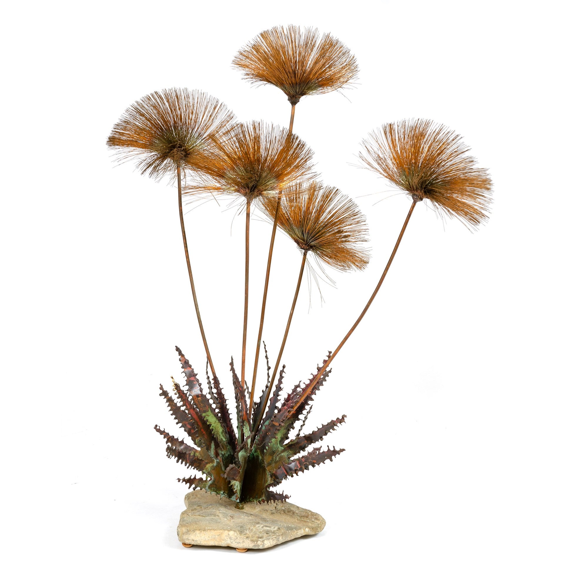 Copper ‘Desert Flower’ Table Top Sculpture by John Steck