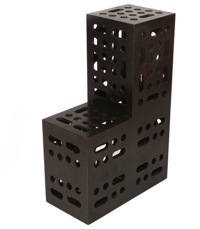 Cast Iron Machinist's Step Block End Table from USA