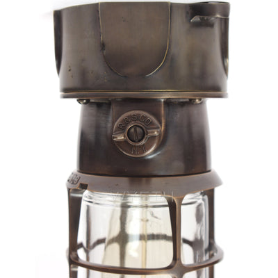 Bronze Flush Mount Industrial Light Fixture by Russell & Stoll Co.