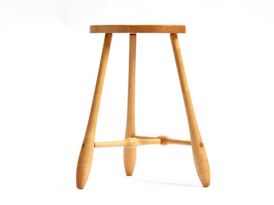 Solid Birch Three Legged Mortised & Tenon Stool for Hale of Vermont
