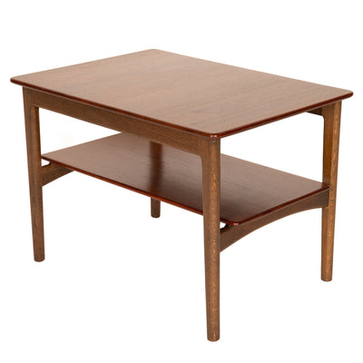 Solid Teak and Oak Side Table by Hans J. Wegner for Johannes Hansen, 1950's