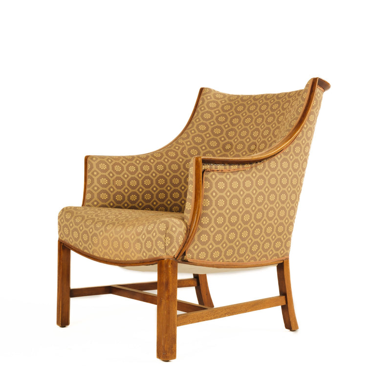 Pair of Mahogany Framed Upholstered Lounge Chairs by Frits Henningsen