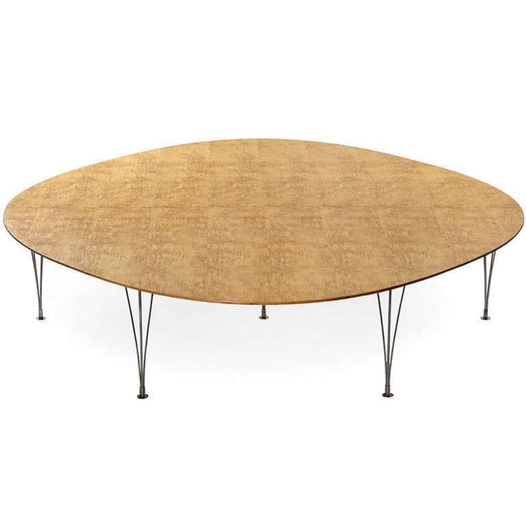 'Super Ellipse' Conference or Dining Table by Piet Hein for Bruno Mathsson