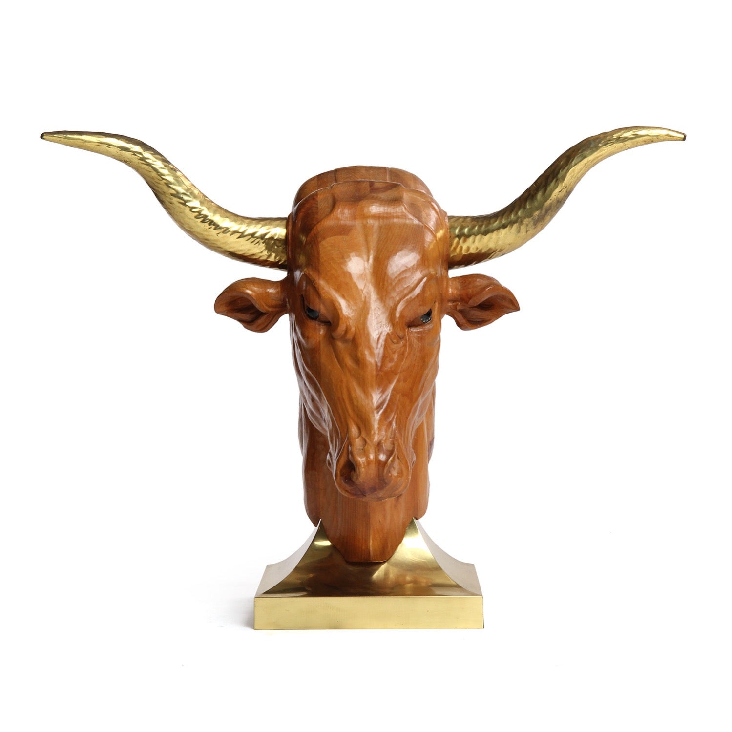 Carved Bull Sculpture from USA