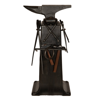 Blacksmithing Anvil and Tool Assemblage for Blacksmith, 1900's