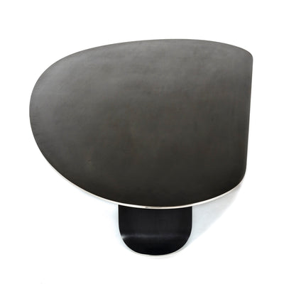 Chrysalis No. 1 Low Table in Blackened Stainless Steel with Polished Edges by WYETH, Made to Order