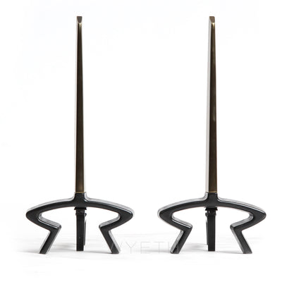 Andirons by Donald Deskey for Bennett, 1950s
