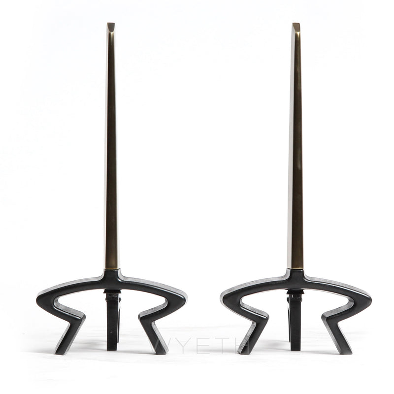 Andirons by Donald Deskey for Bennett, 1950s