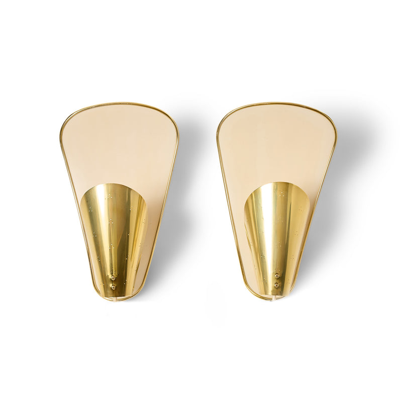 Scoop Reflector Wall Sconces with Hinged Shades Attributed to Paavo Tynell for Lightolier, 1960s