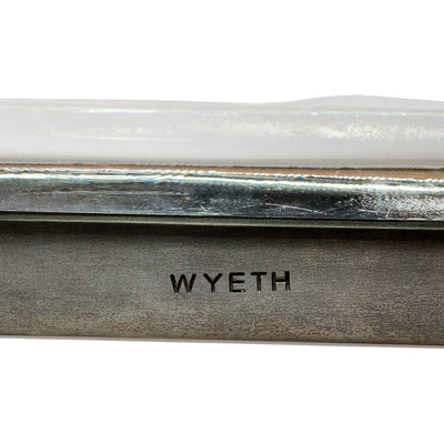 Glass Block Cocktail Table in Polished Stainless Steel with Round Legs by WYETH, Made to Order
