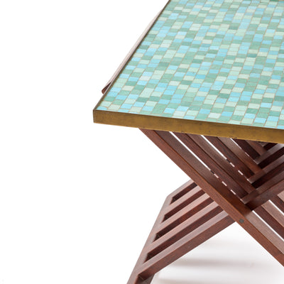 X-Base Mosaic Top Side Table by Edward Wormley for Dunbar, 1954