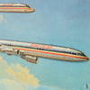 Vintage American Airlines Artwork by Bob Cunningham for American Airlines, 1970's