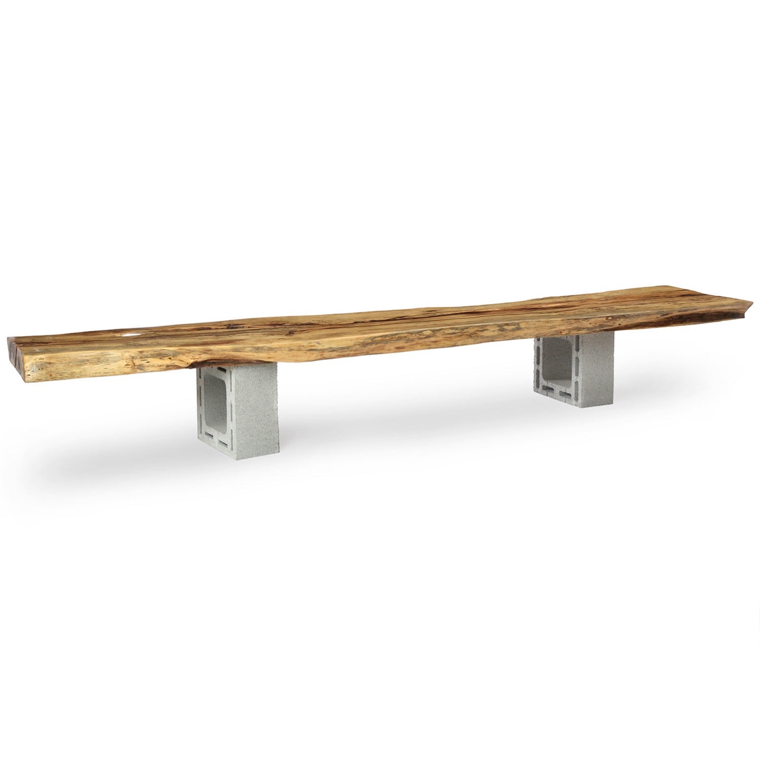 Live Edge Slab Bench from USA, 1980s