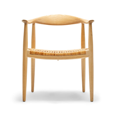 The Round Chair in Solid Ash with Cane Seats by Hans J. Wegner for PP Møbler, 1949