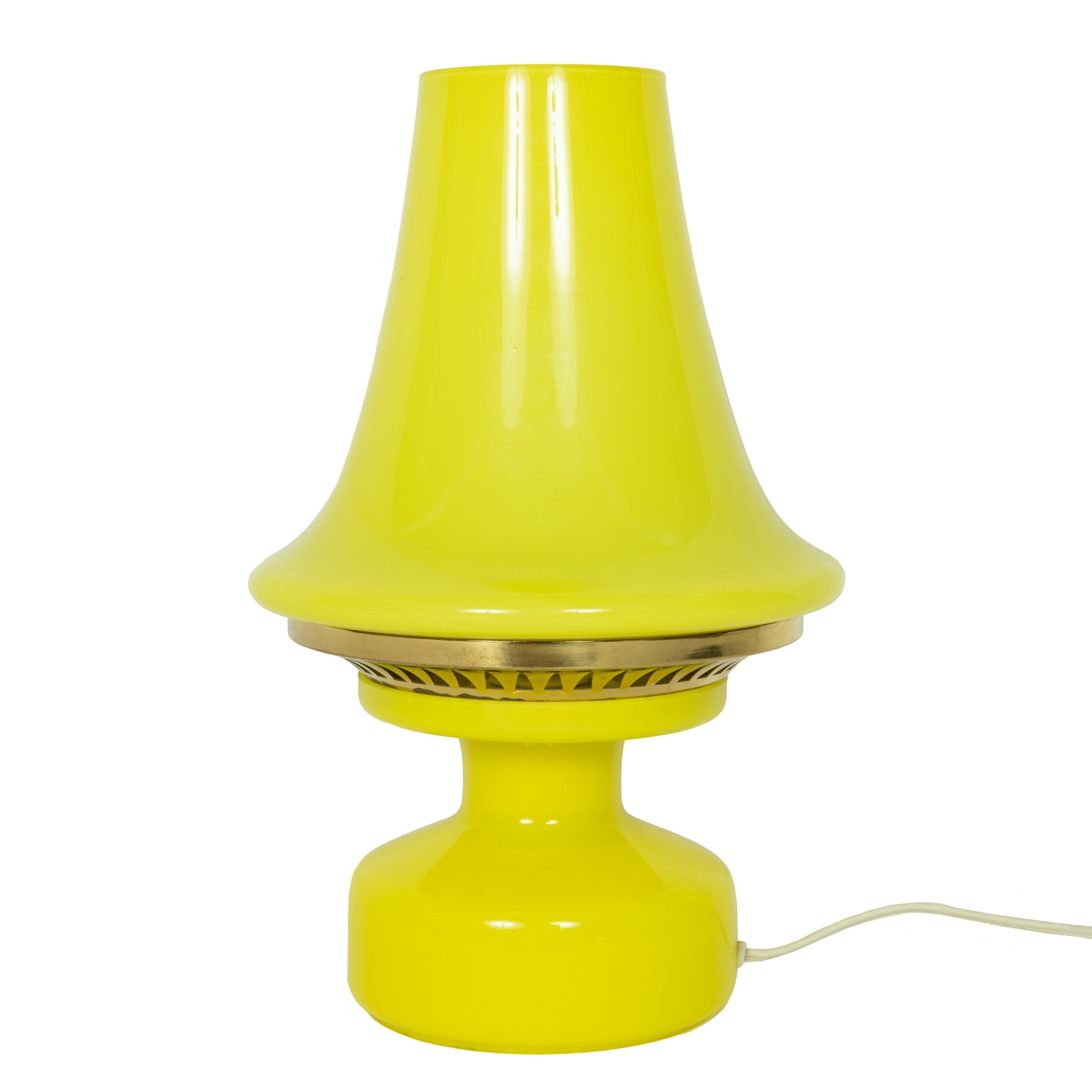 Yellow Glass Lantern Lamp by Hans-Agne Jakobsson for Markaryd