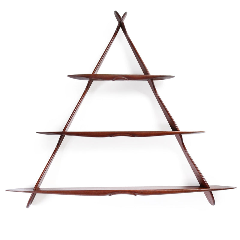 Triangular Three Tiered Shelf from Sweden, 1950s