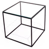 PK-71 Glass + Steel Cube Table by Poul Kjaerholm for E. Kold Christensen