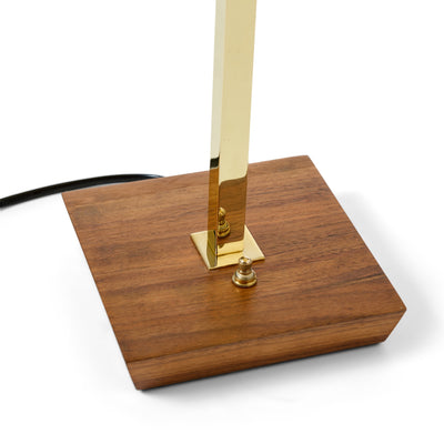 Modernist Square Base Table Lamp In the Style of Paul McCobb for Nessen, 1960s