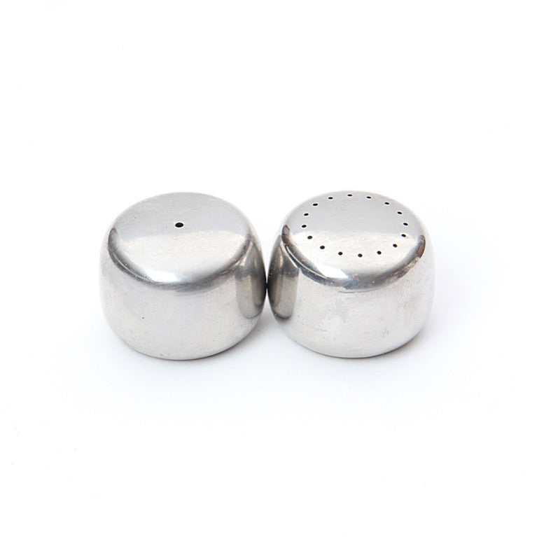 Round Silver Salt and Pepper Shakers by Henning Koppel for Georg Jensen