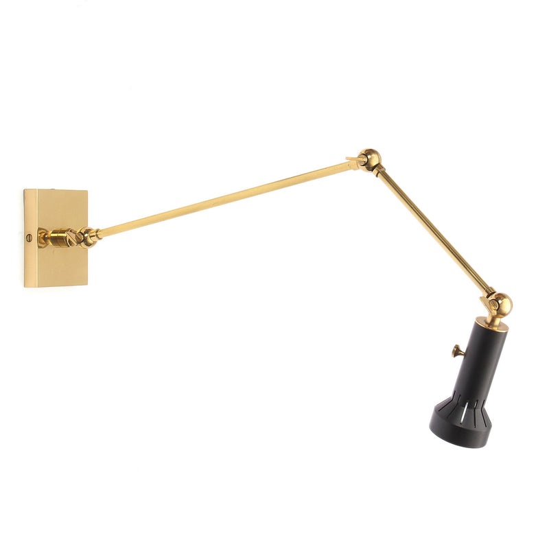 Articulating Brass Wall Lamp by Angelo Lelli for Arredoluce