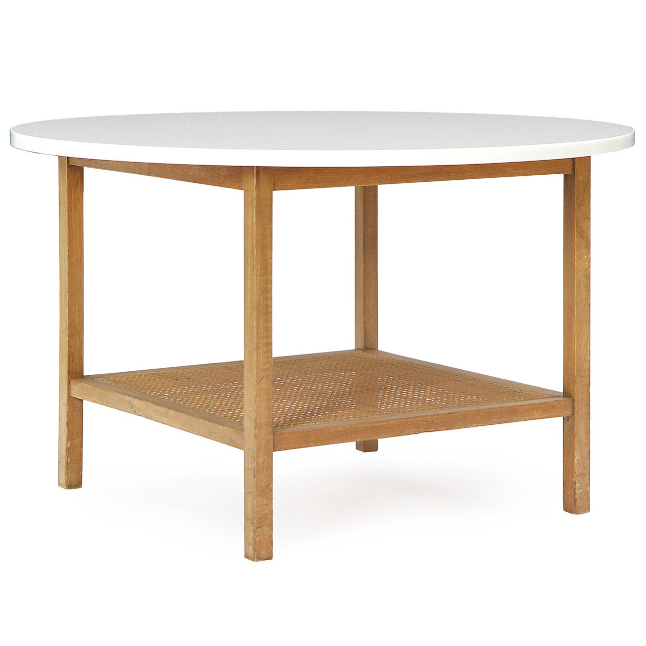 Rattan Shelf Side Table by Paul McCobb for Calvin Furniture, 1950s