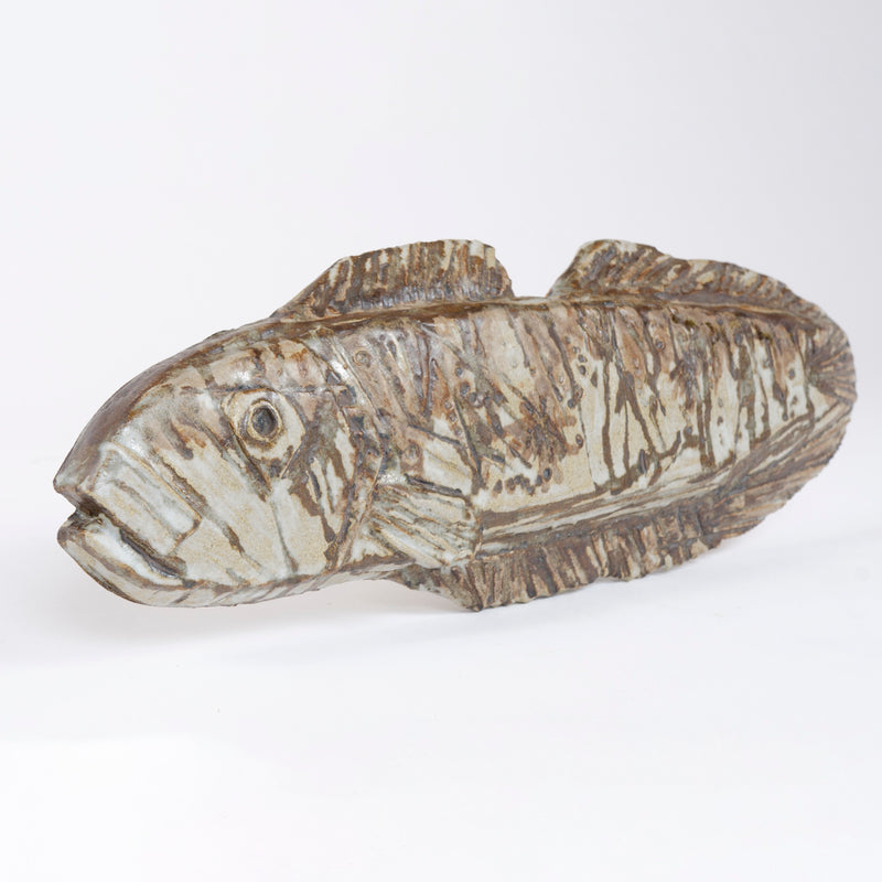 Fossilized Fish Sculpture by Taisto Kaasinen for Arabia