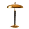 Scandinavian Modern Brass Lamp with a spiraled black leather stem by Einer Backstrom, 1930's