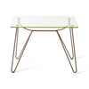 Vintage Glass Top Side Table by Carl Aubock