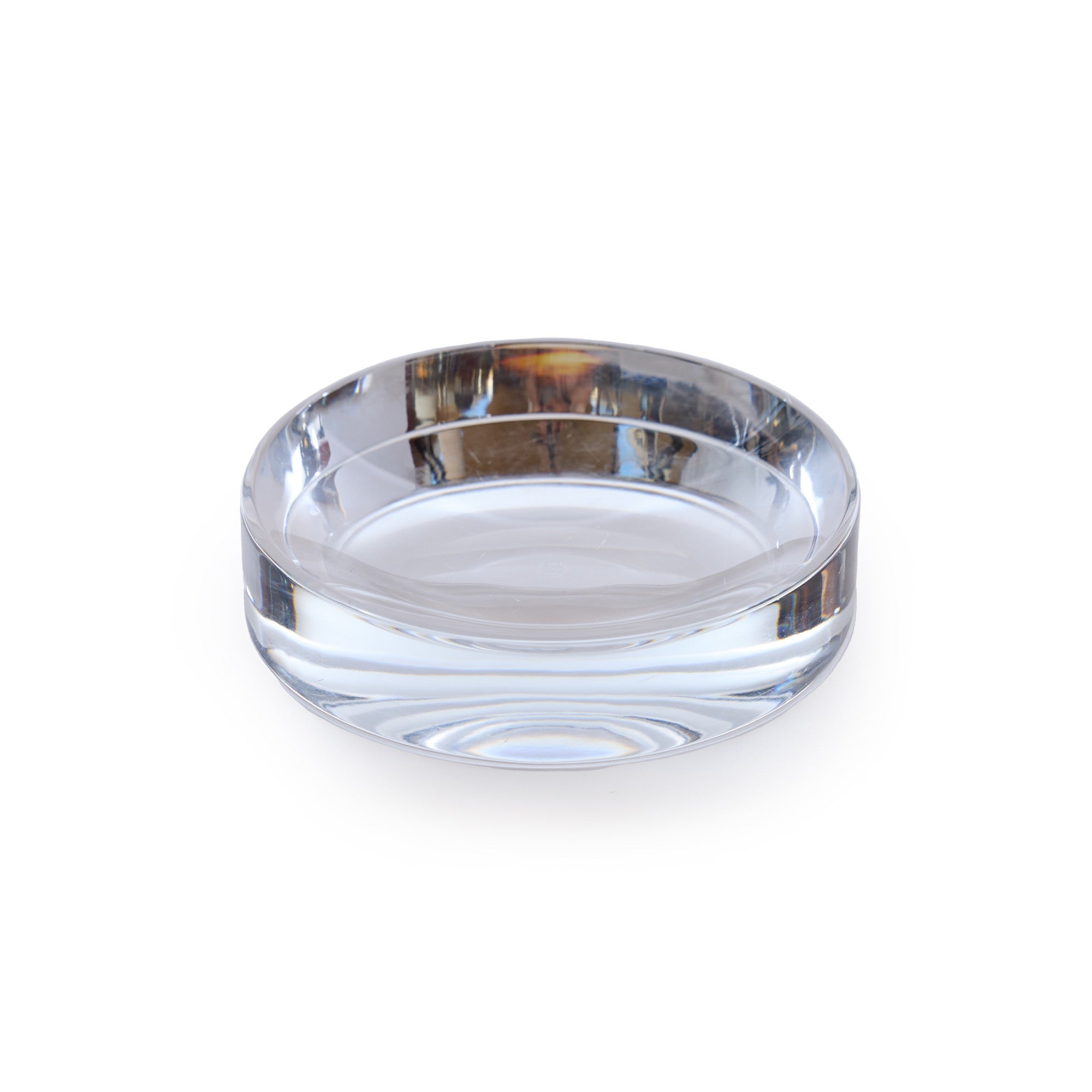 Clear Crystal Glass Bowl by Ward Bennett for Brickel Associates