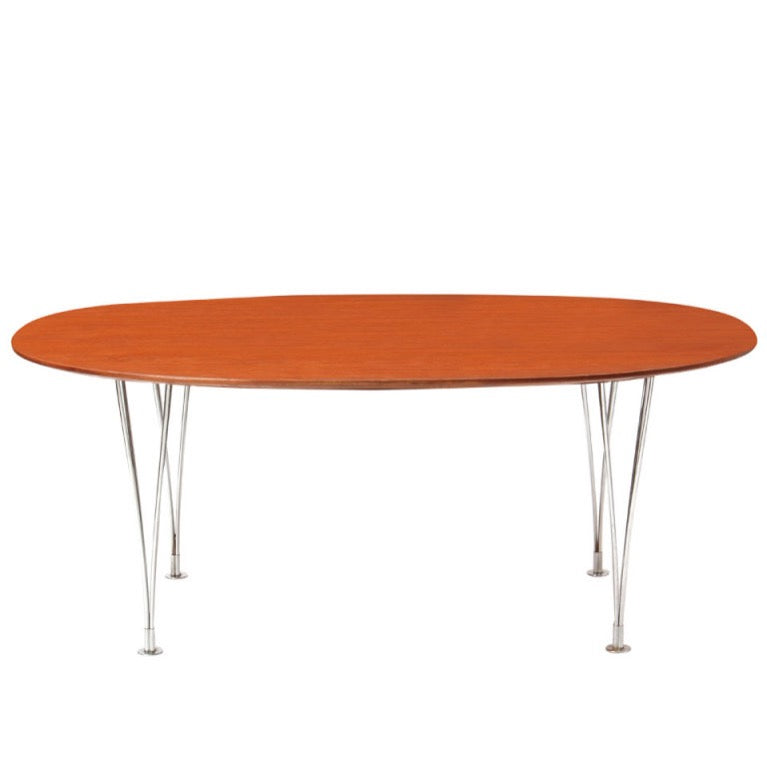 Early 'Super Ellipse' Dining Table by Piet Hein for Bruno Mathsson
