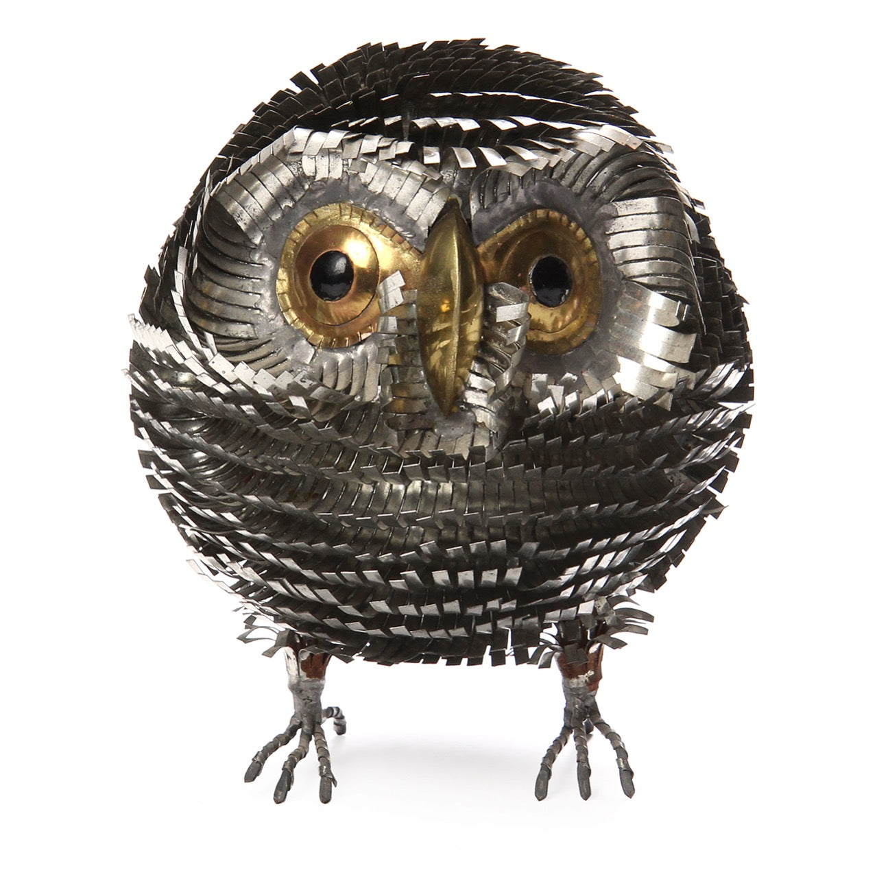 Metal and Brass Owl by Curtis Jere, 1960s