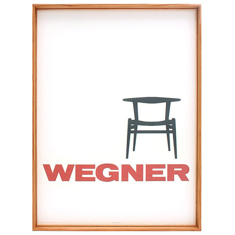 Vintage Limited Edition Hans J Wegner Poster in WYETH Frame by Hans J. Wegner, WYETH